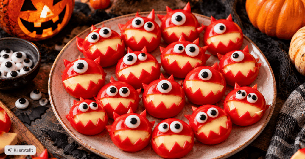 Käsemonster für Halloween: der einfachste Partysnack