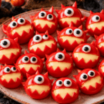 Käsemonster für Halloween: der einfachste Partysnack Babybel Käsemonster Halloween