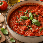 Einfache italienische Tomatensosse (Grundrezept) Einfache italienische Tomatensosse (Grundrezept)